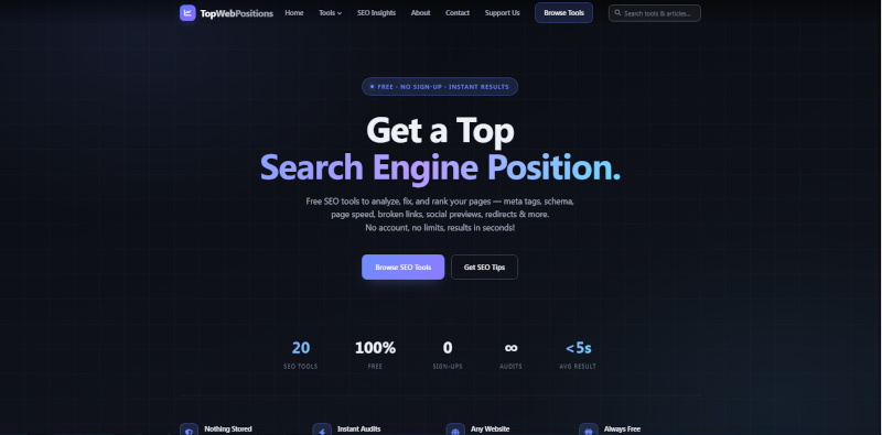 TopWebPositions.com screenshot